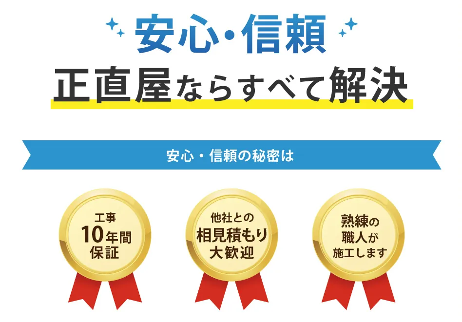 そんな悩み・不安は安心・信頼正直屋なら全て解決